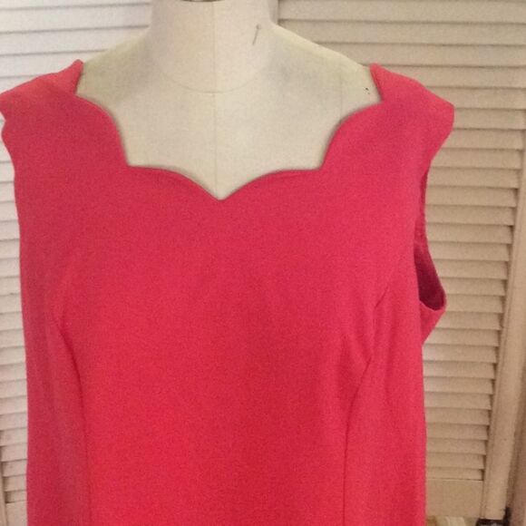 Talbots Woman Petite Stretch ScallopNeck dress 20P - Picture 3 of 17